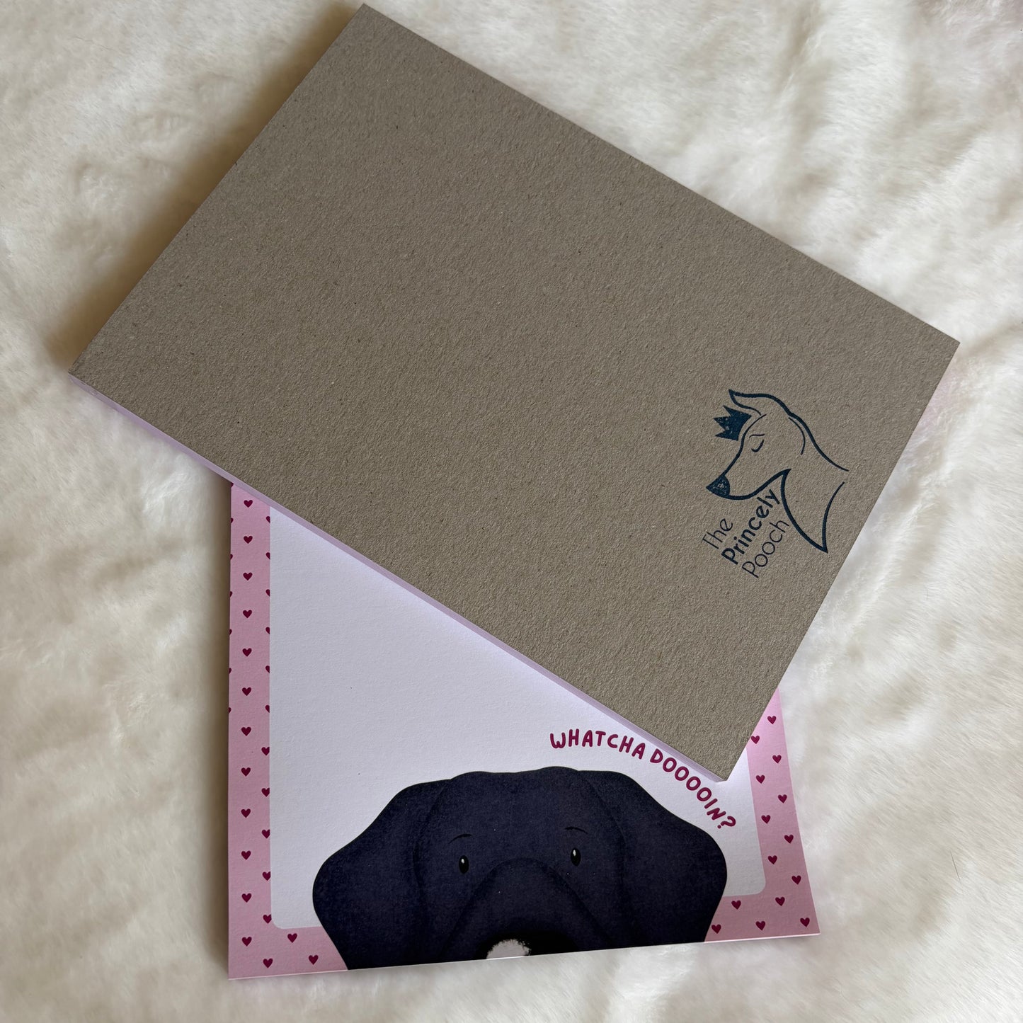 Whatcha Doin? Black Labrador A5 Notepad | Dog Lover Gift