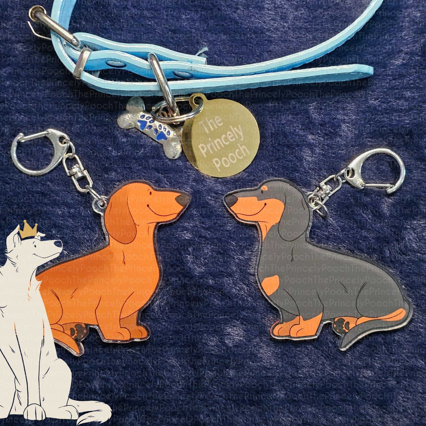 Red Short-Haired Dachshund Keyring | Dog Lover Gift