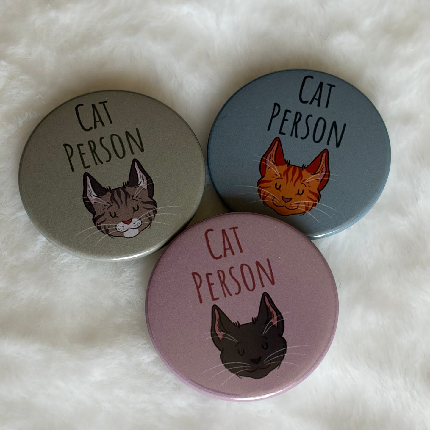 Cat Person Button Badge | Cat Lover Gift