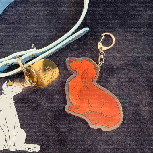 Red Long-Haired Dachshund Keyring | Dog Lover Gift