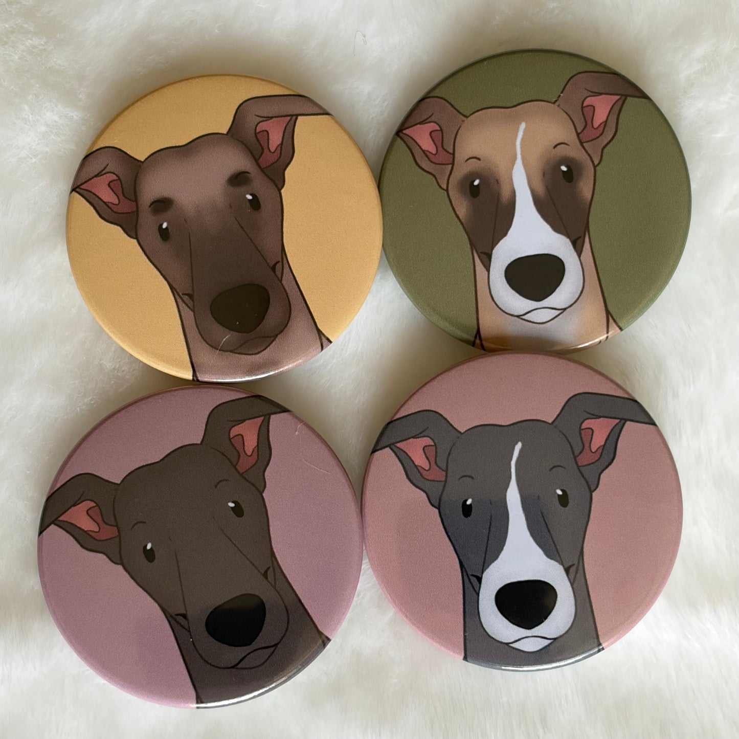 Whippet Button Badge | Dog Lover Gift