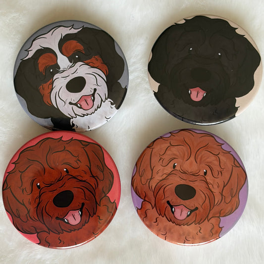 Doodle Button Badge | Dog Lover Gift