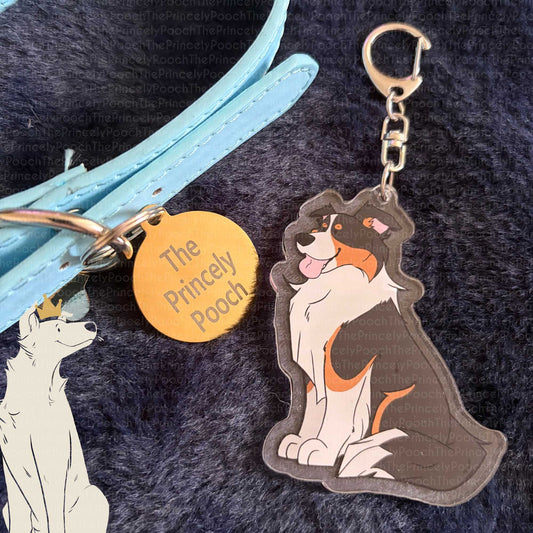 Black Tricolour Border Collie Keyring | Dog Lover Gift