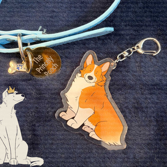 Red & White Corgi Keyring | Dog Lover Gift