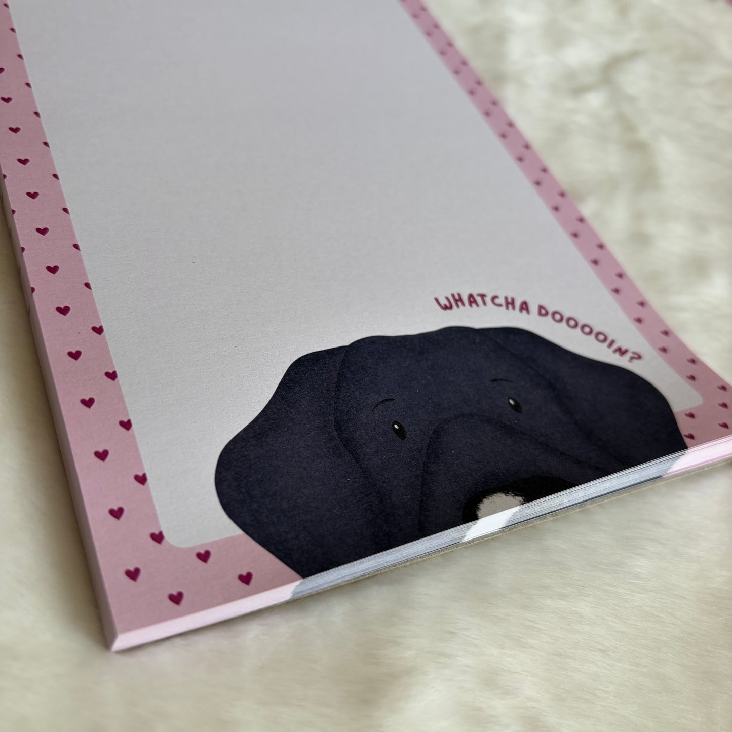 Whatcha Doin? Black Labrador A5 Notepad | Dog Lover Gift