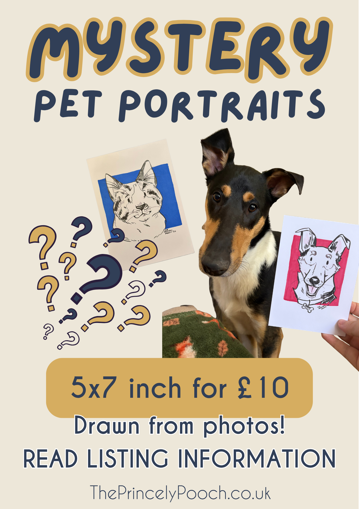 Mystery 5x7 Pet Portrait