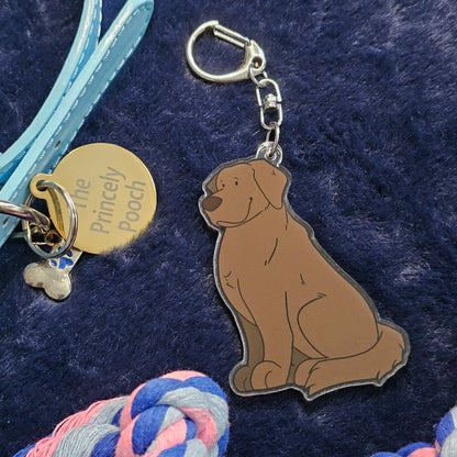 Chocolate Lab Keyring | Dog Lover Gift | Labrador Retriever