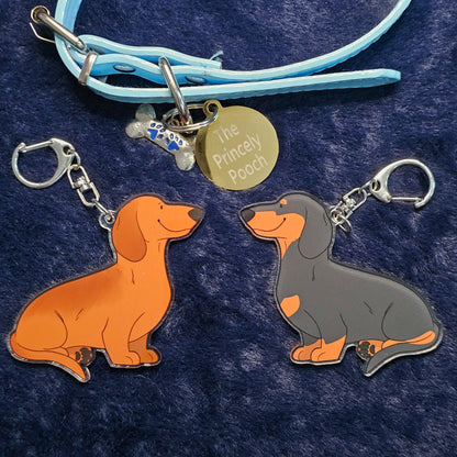 Red Short-Haired Dachshund Keyring | Dog Lover Gift