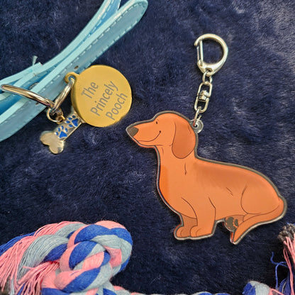Red Short-Haired Dachshund Keyring | Dog Lover Gift