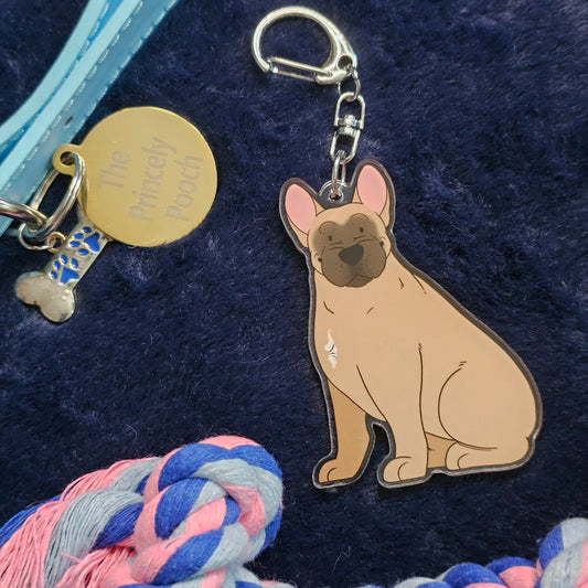 Fawn French Bulldog Keyring | Dog Lover Gift | Frenchie